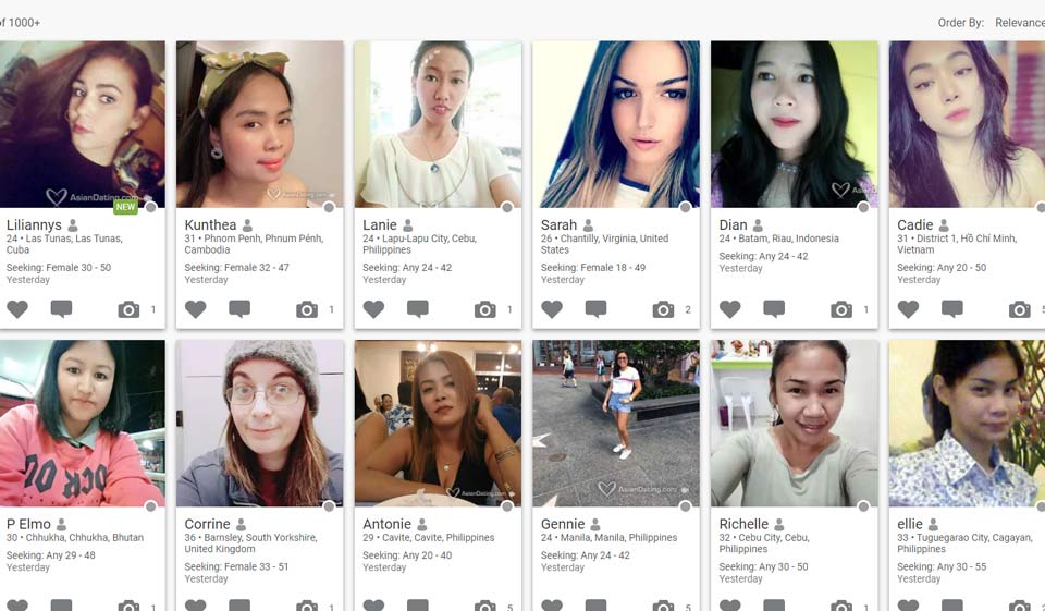 Informacje kontaktowe dla azjatyckich randek
