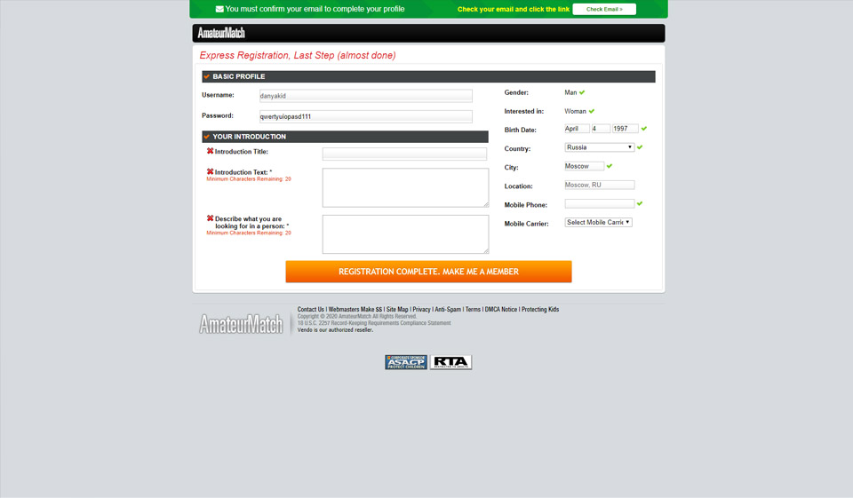 Application mobile