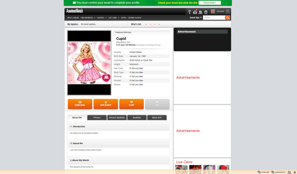 Interface de profil